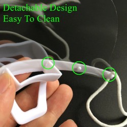 5 pièces - masque de bouche transparent - bouclier plastique