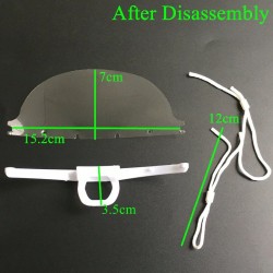 5 stuks - transparant mondmasker - plastic schildMondmaskers