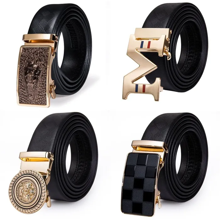 Luxe lederen riem met automatische gespRiemen