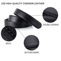 Ceinture en cuir tendance avec boucle automatique