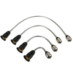 20/30/40/60cm - E27 - Noir - Flexible - Extension - Socket - LED Bulb léger - Support de base