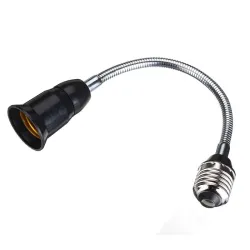 20/30/40/60cm - E27 - Noir - Flexible - Extension - Socket - LED Bulb léger - Support de base
