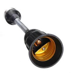 20/30/40/60cm - E27 - Noir - Flexible - Extension - Socket - LED Bulb léger - Support de base
