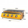 BBQ grill - outdoor oven - stainless steel & glass - LPG 4 burners gasBBQ