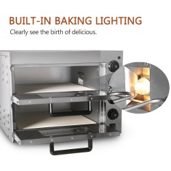 Elektrische oven - voor pizza / kip / brood - roestvrij staal - dubbellaagsBakvormen