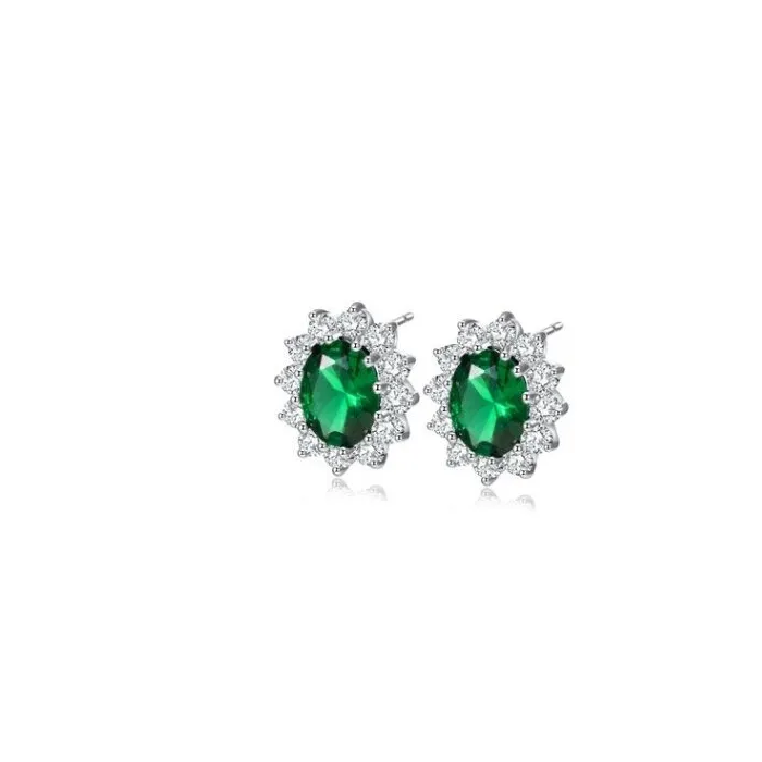 Luxurious earrings with crystals - 925 sterling silverEarrings