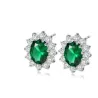 Luxurious earrings with crystals - 925 sterling silverEarrings