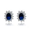 Luxurious earrings with crystals - 925 sterling silverEarrings