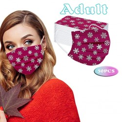 50 stuks - wegwerp antibacterieel gezicht / mondmasker - 3-laags - unisex - kerstmotievenMondmaskers