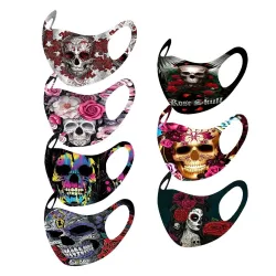 Masque protecteur / bouche - réutilisable - coton - motif crâne