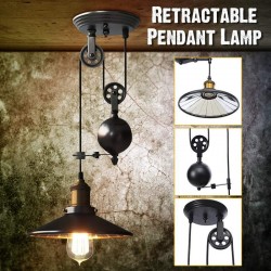 E27 - zwarte vintage lamp - uitschuifbaar in lengte verstelbaarPlafondverlichting