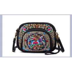 Vintage Zipper Bag - Ethnic National styleTassen