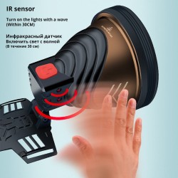 Powerful led headlight - ir sensor - 4-core super bright - waterproofZaklampen