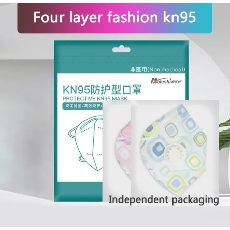KN95 - masques de protection antibactériens / bouche - 4 couches - vanne d ' air - réutilisable - 10 - 20 - 50 - 100 pièces