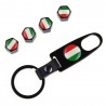 Italian flag - stainless steel - black - 4pcs/set - car wheelStickers