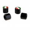 Italian flag - stainless steel - black - 4pcs/set - car wheelStickers