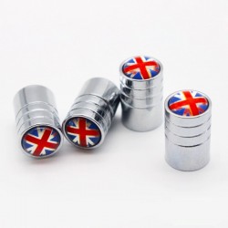 Aluminium ventieldopjes - Britse vlag - 4 stuksWiel onderdelen