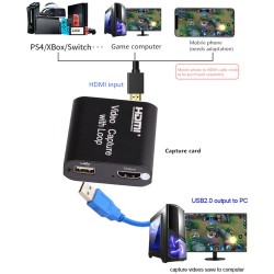 1080P Capture Device - HDMI To USB - 2.0 - 4KHDMI-schakelaars