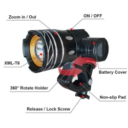Bicycle Light - 800 Lumen - T6 - Bike Headlight - USB RechargeableVerlichting