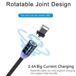 LED Magnetic USB Cable - Fast Charging - Type C - Micro USB - iOSKabels