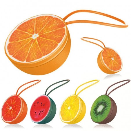 Mini haut-parleur Bluetooth - sans fil - avec lanyard - forme de fruits