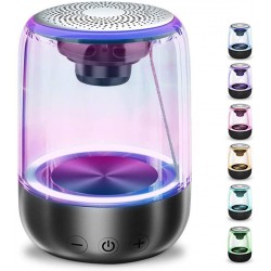 C7 - Bluetooth speaker - draagbaar - draadloos - 7-kleurige wisselende lampjes - transparantBluetooth Luidsprekers