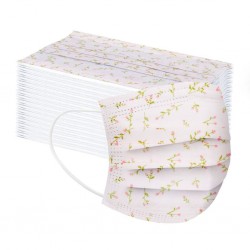 10 - 100 stuks - wegwerp antibacteriële gezichts- / mondmaskers - 3-laags - bloemenprintMondmaskers