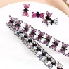 Petits papillons en cristal - clips capillaires - 12 pièces