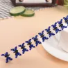 Petits papillons en cristal - clips capillaires - 12 pièces