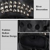 Gants en cuir - design à moitié doigt - avec rivets - unisexe