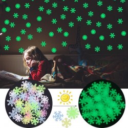 Luminous Christmas snowflakes - sticker mural - 50 pièces