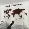 Carte du monde 3D - sticker mural acrylique