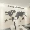 Carte du monde 3D - sticker mural acrylique