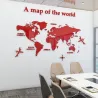 Carte du monde 3D - sticker mural acrylique