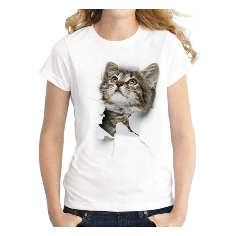Harajuku T-Shirt - 3D - CatBlouses & overhemden