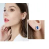 Boucles d'oreilles luxueuses avec cristaux - 925 argent sterling