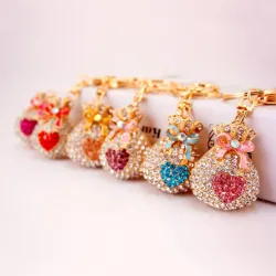 Lucky Money Bag - Keychain - Heart ShapedTassen