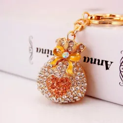 Lucky Money Bag - Keychain - Heart ShapedTassen