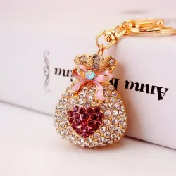 Lucky Money Bag - Keychain - Heart ShapedTassen