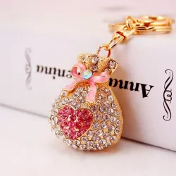 Lucky Money Bag - Keychain - Heart ShapedTassen