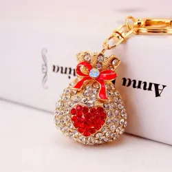 Lucky Money Bag - Keychain - Heart ShapedTassen