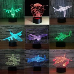 Lampe Air Plane - Lumière 3D - LED - 7 Couleurs