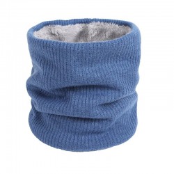 Gebreide warme ronde sjaal met pluche - unisexSjalen