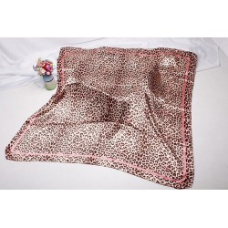 Elegante vierkante sjaal met luipaardprint - zijdeSjalen