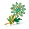 Plante - Fleur Brooch Pins - Crystal
