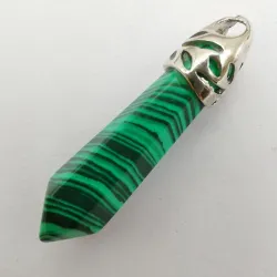 Stone pillar pendant - for jewellery / necklaces making - lapis - malachite - aventurine - sandstone - crystal - opalNecklaces