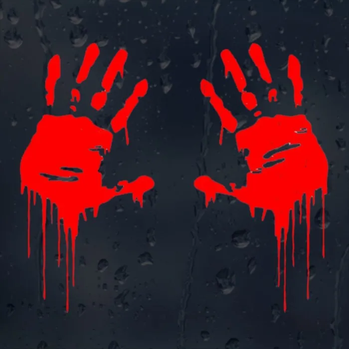 Zombie bloody hands - vinyl car stickerStickers