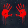 Zombie mains sanglantes - autocollant vinyle