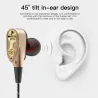 Bedrade oortelefoon met microfoon - dual drive bas - headsetOor- & hoofdtelefoons