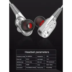 3,5 mm in-ear bedrade oordopjes - stereohoofdtelefoon met microfoonOor- & hoofdtelefoons